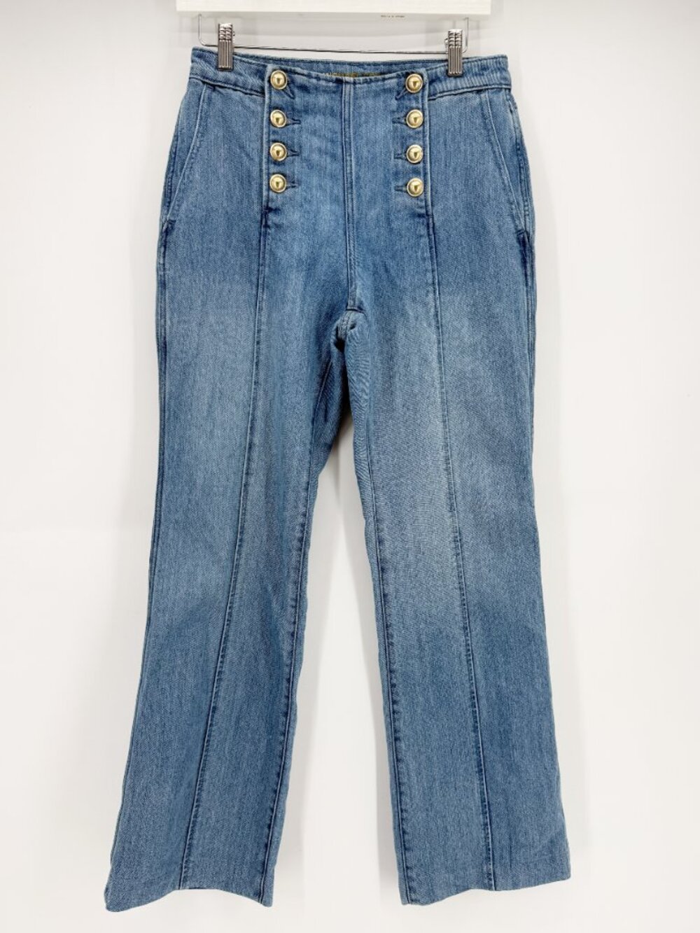 Michael Kors Flare Leg Sailor Jeans, Angel Blue, Size 6P - Picture 2 of 12
